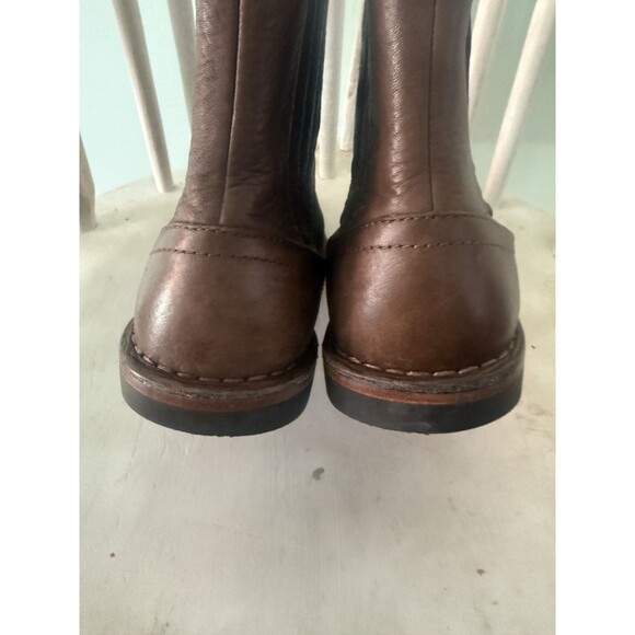 UGG Leather Chelsea 5633 Boots Men Size 10 Brushed Brown Pull On - Picture 6 of 7